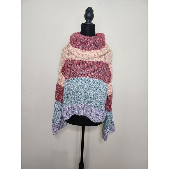 Forever 21 Cropped Multicolor Size Medium Sweater - Picture 2 of 5